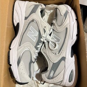 New Balance Gray and White Athletic Shoes